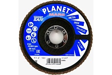 Круг лепестковый торцевой Planet-Mars Z конический 125x22.23 мм, Р120, цирконий Sait 41608