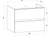 Тумба с раковиной Art&Max Techno 70 см дуб мадейра янтарь