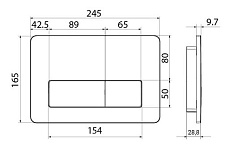 Кнопка смыва Iddis Unifix UNI10B0i77 черный