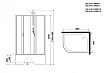 Душевая кабина Niagara NG 2310-14RBKT 120x80 стекло матовое, без крыши, тропический душ