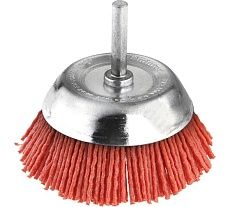 Кордщетка чашеобразная с хвостовиком Flex 207-216 (75 мм; d6; нейлон) Hammer 62132