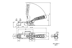 Защелка KUKAMET регулируемая со скобой, рукояткой и крюком B331-1