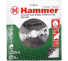 Диск пильный по ламинату Flex CSB PL (210х30/20 мм; Z-64) Hammer 30678 205-207
