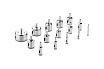 Набор алмазных коронок DHS01 по стеклу и керамике (6-50 мм; 15pcs) Deko 065-0541