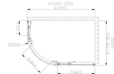 Поддон для душа Grossman Pragma PR-120R 120x80 асимметричный, правый