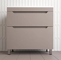 Тумба с раковиной Style Line Остин 80 см напольная, тауп темный