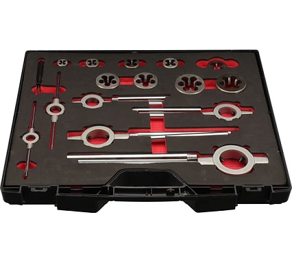 Набор метчиков и плашек H-Tools UNF 1/4 -1,0 HSS-G 37пр 245073HT