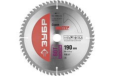 Пильный диск по алюминию Зубр 190x20/16 мм, 60Т, универсальный рез 36916-190-20-60_z01