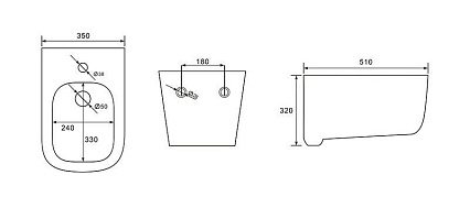 Подвесное биде Aquatek Лугано AQ1002-00 белый Подвесное биде Aquatek Лугано AQ1002-00 белый