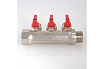 Коллектор с отсекающими кранами, 1х3 вых. 1/2 нар. Valtec VTc.580.N.0603