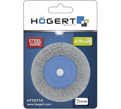 Корщетка дисковая прямая нержавейка 100 мм Hoegert Technik HT7D714