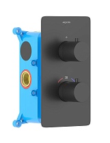 Смеситель для душа Aquatek Европа AQ1391MB термостат, черный матовый
