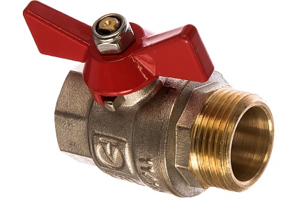 Кран шаровой Valtec Base рукоятка бабочка 1" вн.-нар. Vt.218.n.06