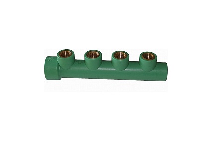 Коллектор Banninger полипропиленовый, зеленый, 32x1/2 ВР - 4 отвода 5R84084311