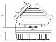 Полка Bemeta Cytro 146208352 26 см угловая