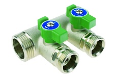 Модульный коллектор ELSEN 3/4 дюйма, 2 контура, размер отвода-3/4 ЕК, EMW05.02