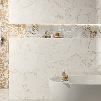 Керамогранит Fap Ceramiche Roma Gold Calacatta Delicato Brill 60x120 см, fPZ0