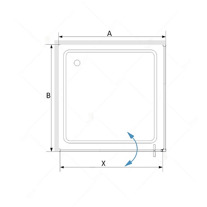 Душевой уголок RGW Stilvol SV-35 100x100, хром, прозрачное, квадрат