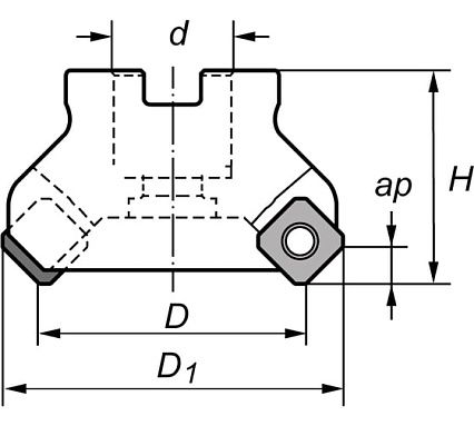 Корпус фрезы торцевой N150.D80/Z7 Norgau 022150080