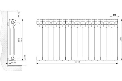 Радиатор Rifar Ecobuild 300 - 14 RE30014