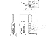 Зажим с вертикальной рукоятью HS CLAMP HS-11401