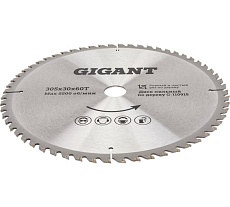 Пильный диск чистый рез по дереву 305x30 мм, 60 зубьев Gigant G-110915