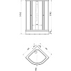 Душевой уголок Тритон Стандарт А 90x90, стекло лен