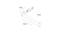 Полотенцедержатель Fixsen Bogema FX-78502A двойной поворотный