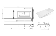 Раковина Style Line Даллас 140 см правая СС-00002215