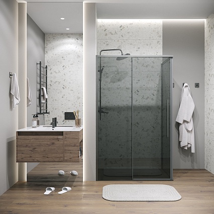 Душевой уголок Grossman Galaxy 120.K33.01.1490.42.10 140x90 тонированный, графит сатин