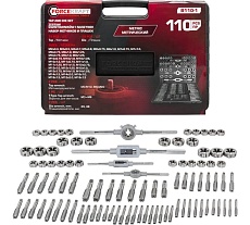 Набор метчиков и плашек метрический 110 предметов Forcekraft FK-B110-1(60358)