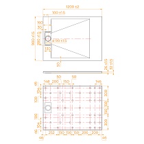 Поддон для душа RGW TUS-B 120x90 стеклопластик, черный 553702912-04