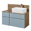 Мебель для ванной Акватон Мишель 100 см, керамогранит, раковина Mila, дуб рустикальный, фьорд