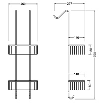 Полка Timo Nelson 150084/00 chrome