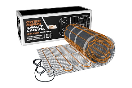 Тонкий самоклеящийся греющий мат IQWATT IQ FLOOR MAT PRO 2000 Вт - 10,0 м.кв. 2015