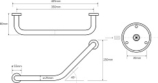 Поручень для ванны Bemeta Omega 102307022 40.5 см