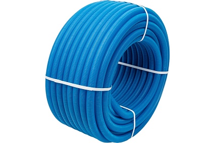 Гофра Uni-Fitt 25 мм, синяя, для труб 16 мм, 50 м 583B2505