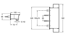 Смеситель для душа Jacob Delafon Stance E9102-CP