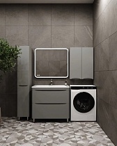 Шкаф подвесной Style Line Бергамо мини Люкс Plus 60 см, серый антискрейч СС-00002358