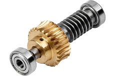 Червячный вал с шестерней и 2мя подшипниками в сборе ПТК 00000037313