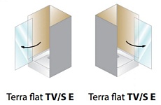 Душевая дверь Kolpa-San Terra flat TV/S E 80