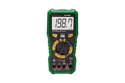 Цифровой мультиметр Mastech MS890B 1000V 20A True RMS измер.ёмкость,частота,температ. +фонарь, разрядность 4000 00-00013949