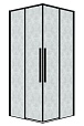 Душевой уголок Grossman Galaxy 300.K33.01.8080.21.02 80x80 шиншилла, черный матовый