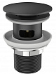 Донный клапан BelBagno BB-SAT-NERO с переливом, чёрный матовый