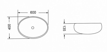 Раковина Vincea VBS-113G1 60 см золото