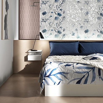 Плитка Fap Ceramiche Milano Mood Flower Blu 50x120 см, fQDC