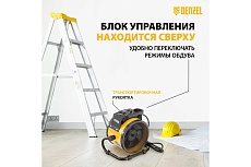 Тепловая пушка Denzel керамический нагреватель тепловентилятор DHC 2-100, 220В, 0,025/1/2 кВт 96429