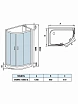 Душевая кабина WeltWasser WW500 WERRA XL 12802 R 120x90 хром, прозрачное, 10000015457 с крышей