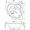 Акриловая ванна VagnerPlast Catalina 146x146 см