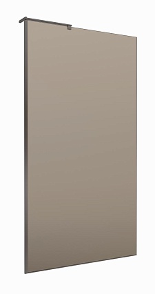 Душевая перегородка Belbagno UNO-L-1-TB-100-BR-GM 100x200 бронза, оружейная сталь